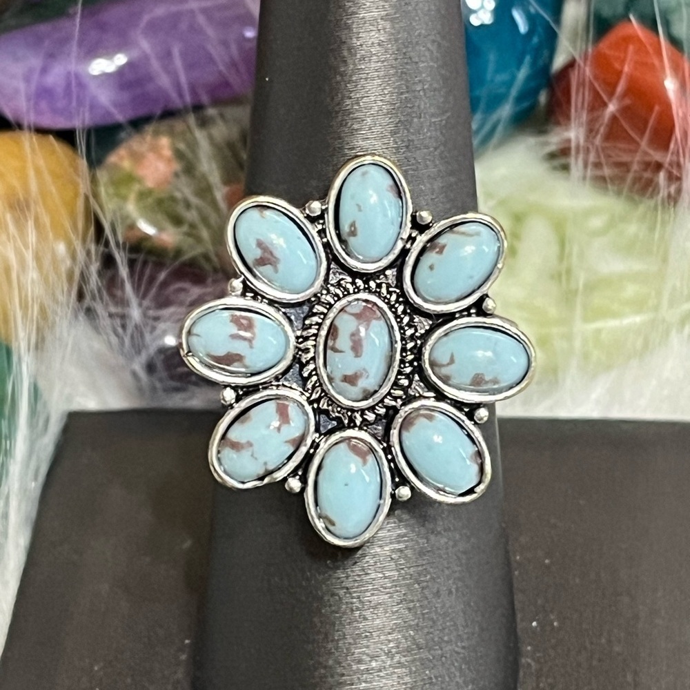Robins Egg Blue Faux Turquoise Ring
